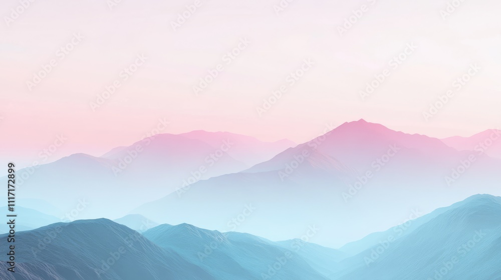 Serene mountain landscape with soft colors. Serene mountain landscape with soft colors.