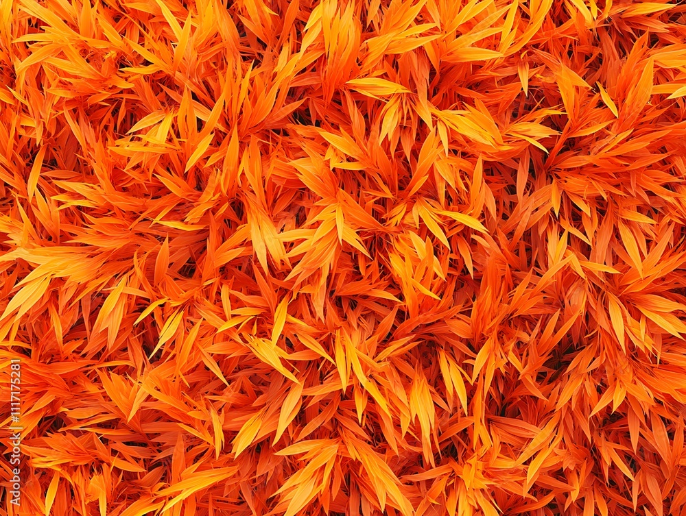 A vibrant display of orange leaves creating a textured, colorful surface. A vibrant display of orange leaves creating a textured, colorful surface.