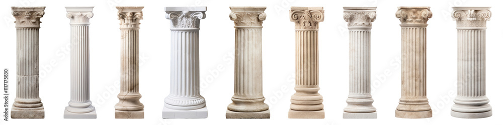 PNG Ancient classical pillar set on transparent background PNG Ancient classical pillar set on transparent background