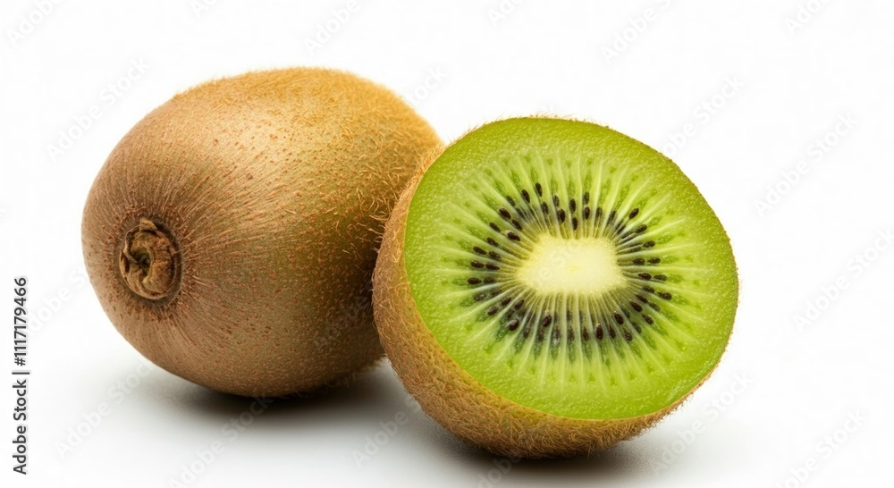 Pair of Kiwi Fruits Isolated on White Background Pair of Kiwi Fruits Isolated on White Background