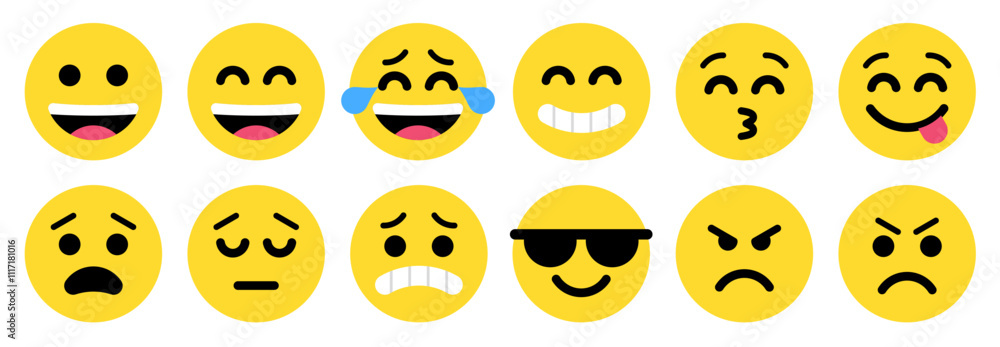 Fototapeta premium expression emoticon vector. symbol, illustration, sign