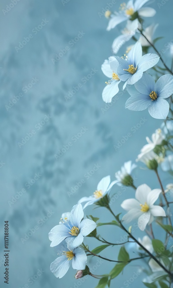 Light blue background with subtle bokeh texture and flowers, textured bokeh, floral patterns Light blue background with subtle bokeh texture and flowers, textured bokeh, floral patterns