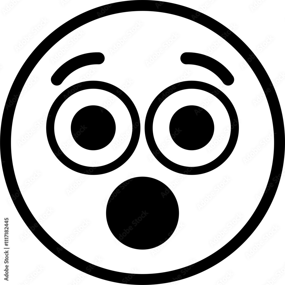 shocked expression emoticon vector. symbol, illustration, sign. shocked expression emoticon vector. symbol, illustration, sign.