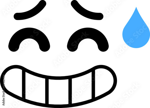 smiling expression emoticon vector. symbol, illustration, sign