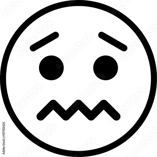 sad expression emoticon vector. symbol, illustration, sign
