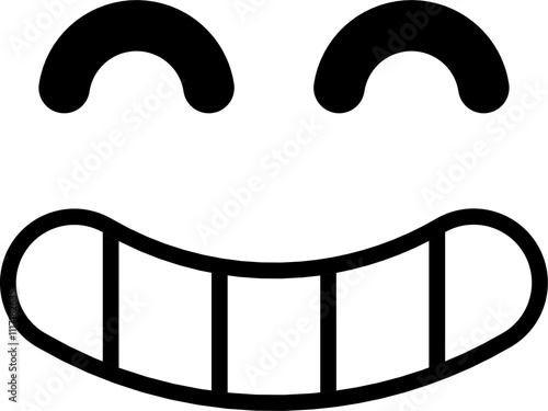 happy expression emoticon vector. symbol, illustration, sign