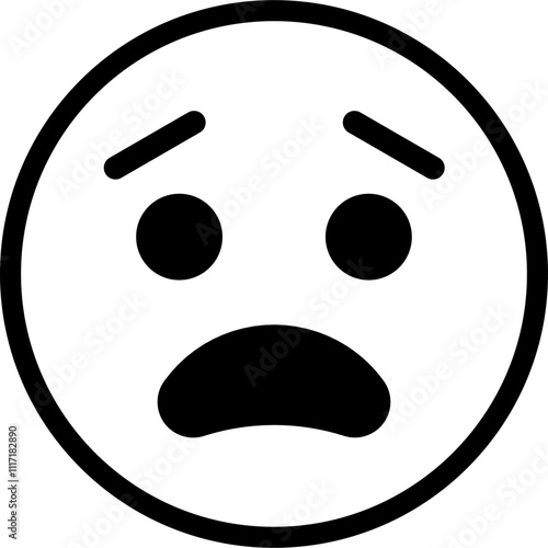 sad expression emoticon vector. symbol, illustration, sign