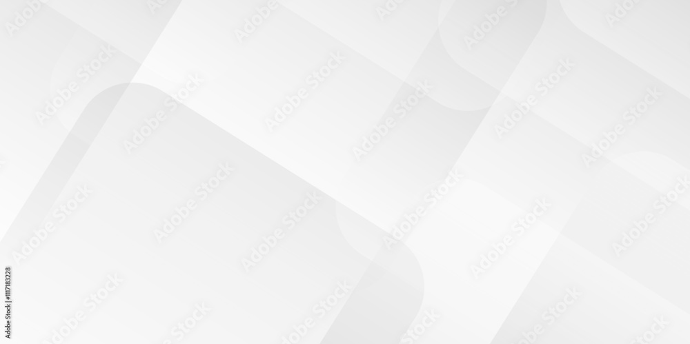 Fototapeta premium Modern white, gray gradient technology concept diamond triangle geometric line background. minimal rectangle randomly arranged white lines transparent layers white abstract design template background.