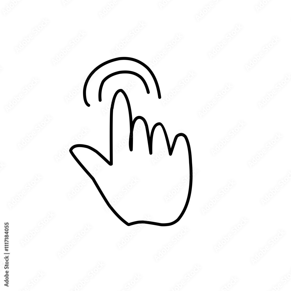 hand waving hello doodle illustration hand waving hello doodle illustration