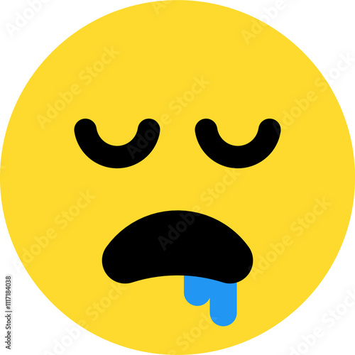 sleeping expression emoticon vector. symbol, illustration, sign.