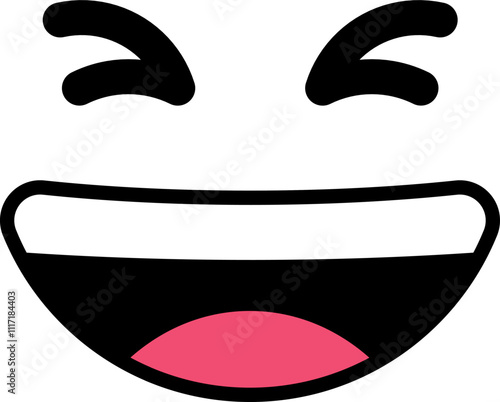 happy expression emoticon vector. symbol, illustration, sign