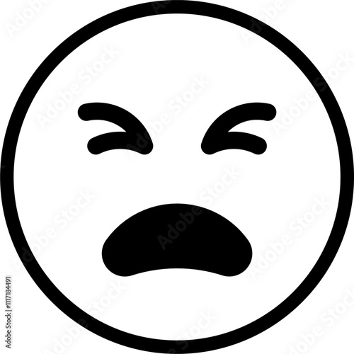 sad expression emoticon vector. symbol, illustration, sign