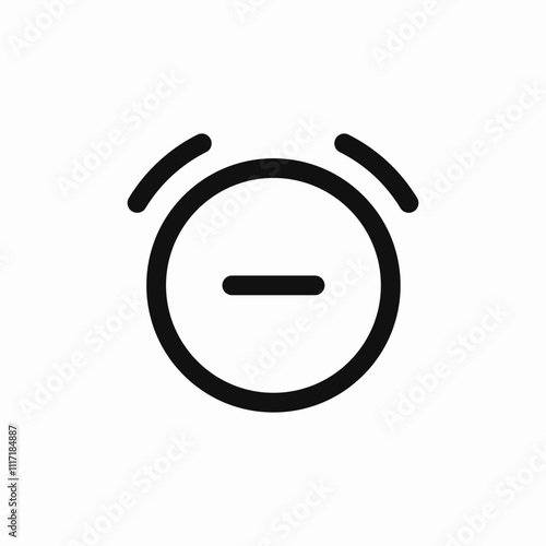 alarm clock minus remove icon sign vector