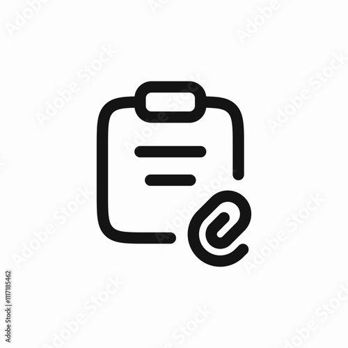 clipboard attachment icon sign vector