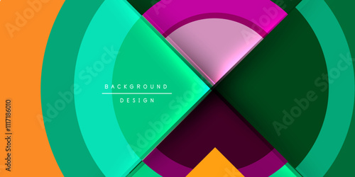 Target circle geometric abstract shapes. Vector Illustration For Wallpaper, Banner, Background, Card, Book Illustration, landing page