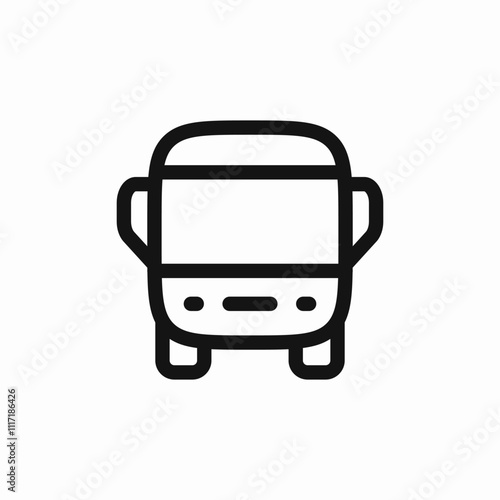 shuttle bus icon sign vector