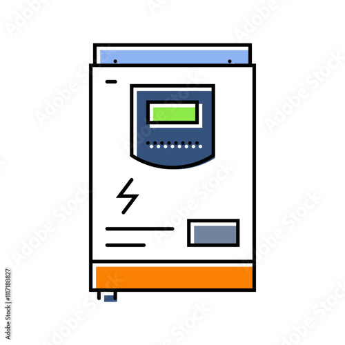 inverter solar panel color icon vector. inverter solar panel sign. isolated symbol illustration