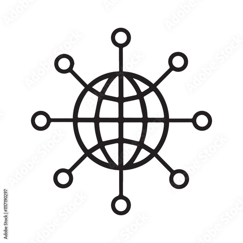 Hub spoke network connection vector design.
