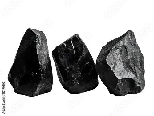 Wallpaper Mural black stones isolated on white or transparent background  Torontodigital.ca