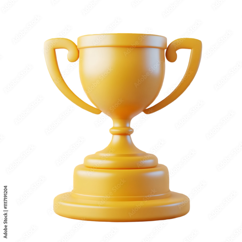 3d icon of a Trophy on transparent background 3d icon of a Trophy on transparent background