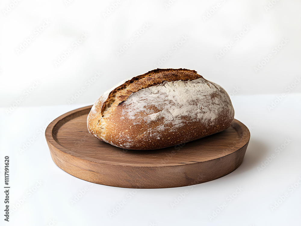 loaf of bread on wooden table