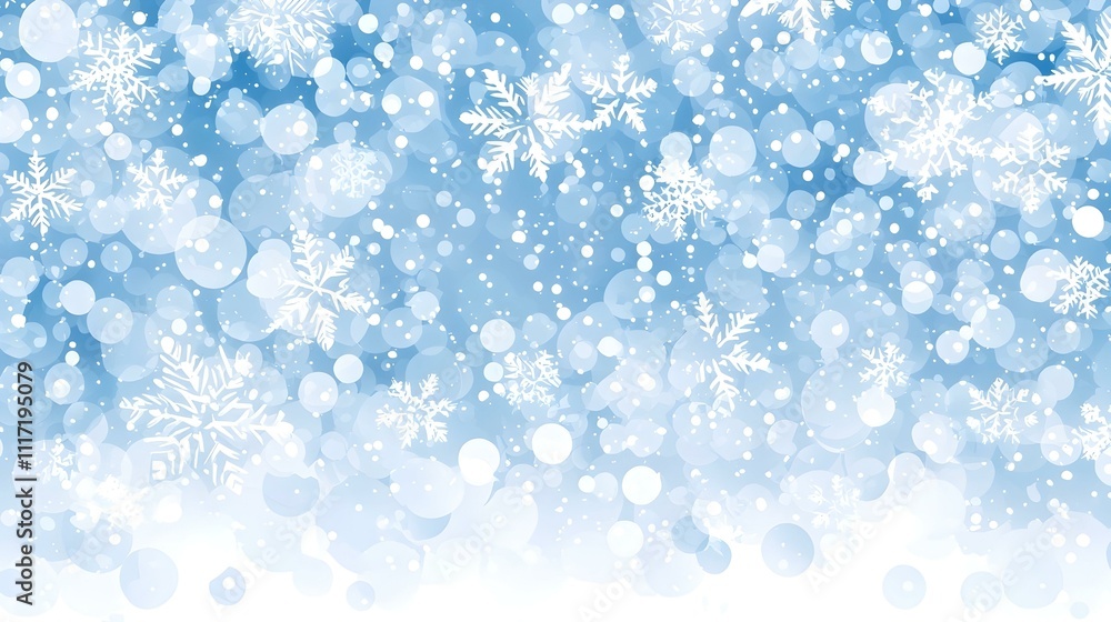 Magical winter background with snowflakes and bokeh lights. Perfect for festive designs, cards, and websites. Magical winter background with snowflakes and bokeh lights. Perfect for festive designs, cards, and websites.