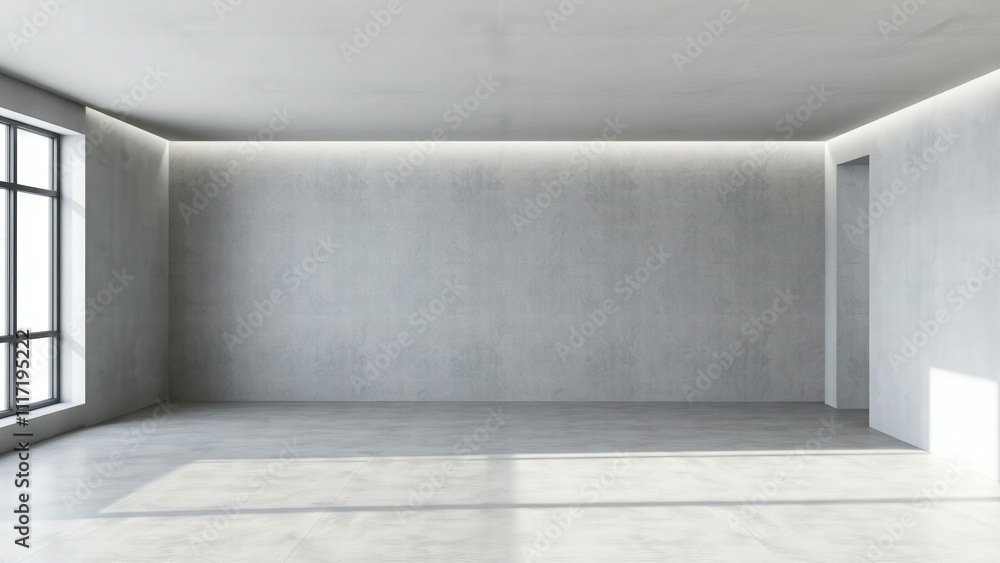 Fototapeta premium Modern Minimalist Room: Perfect for Interior Design, Architecture, and Real Estate Listings