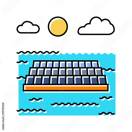 reflectors solar panel color icon vector. reflectors solar panel sign. isolated symbol illustration