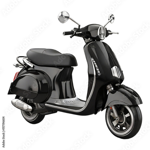 Black scooter Premium Black Electric Scooter - Urban Commuter Fordable Design Modern Matte Black Motorized Scooter - High-Res Isolated Image for E-Commerce Listings white background