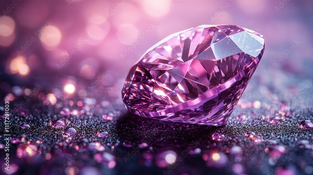 Sparkling purple gemstone on dark background. Sparkling purple gemstone on dark background.