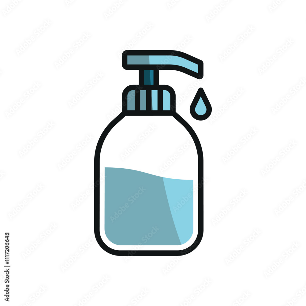Liquid soap icon features clean lines and elegance, enhancing any digital concept. Liquid soap icon features clean lines and elegance, enhancing any digital concept.