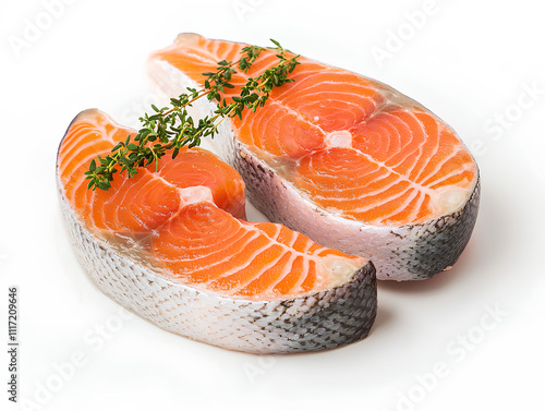 raw salmon steak