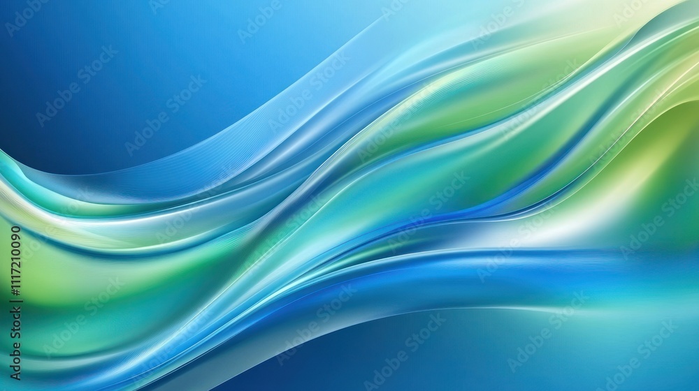 Abstract blue and green flowing wave background. Abstract blue and green flowing wave background.