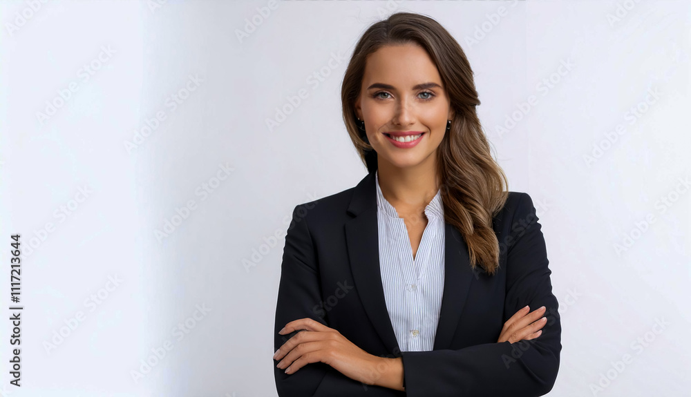 A Smiling businesswoman, isolated on a white background, A Smiling businesswoman, isolated on a white background,