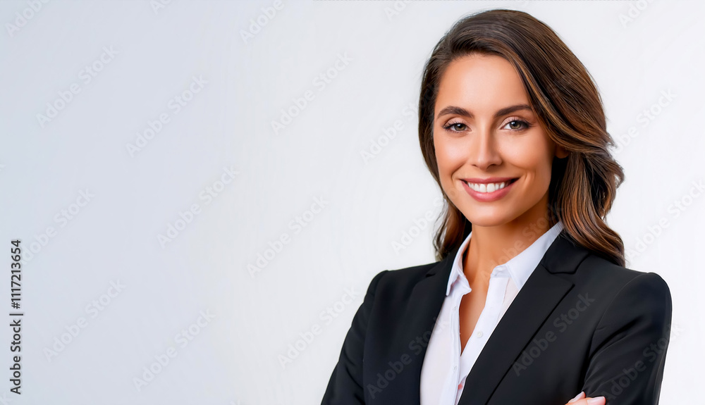 A Smiling businesswoman, isolated on a white background, A Smiling businesswoman, isolated on a white background,
