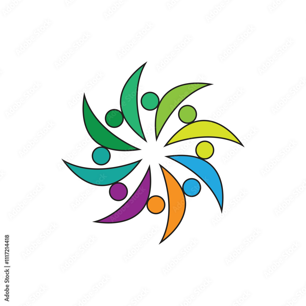 Healthy Life people logo template vector design