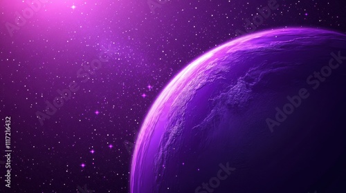 Exploring the vibrant purple planet in outer space cosmic event celestial environment astrophotography perspective