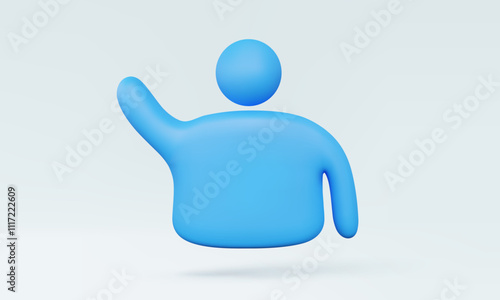 User profile name people hello icon Account personal registration verification online username password login web security protection identification 3D vector illustration elements