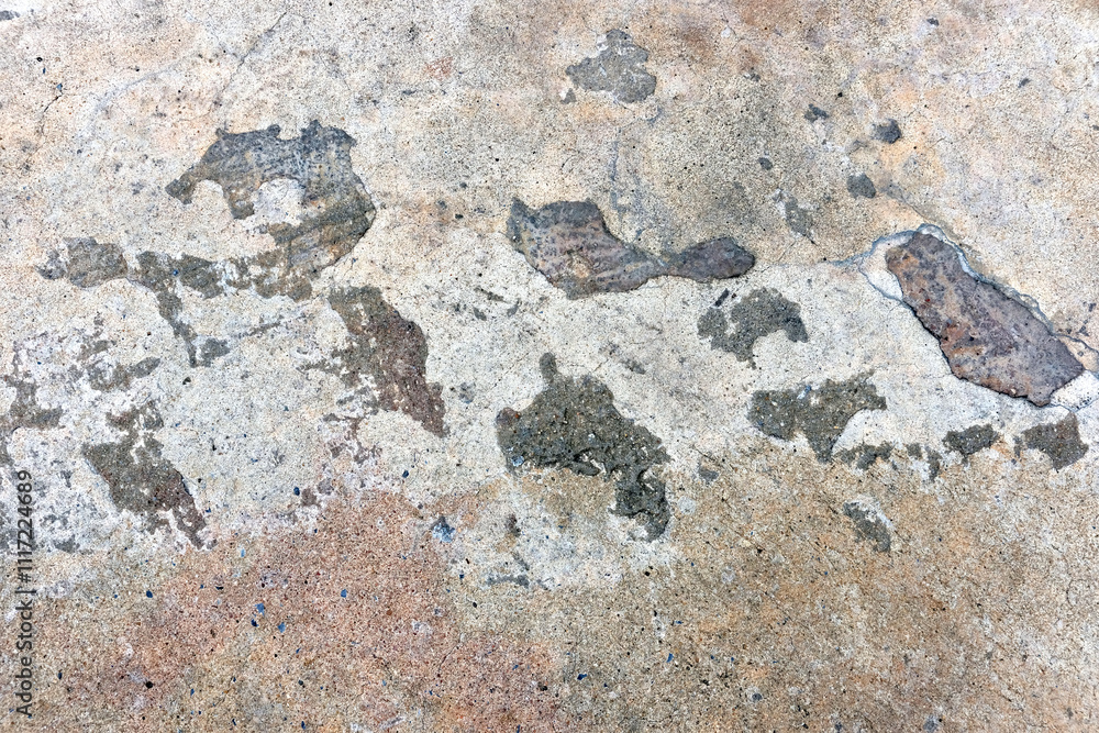 Abstract texture and form on grunge floor Abstract texture and form on grunge floor