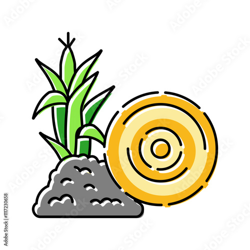 feedstock biomass color icon vector. feedstock biomass sign. isolated symbol illustration