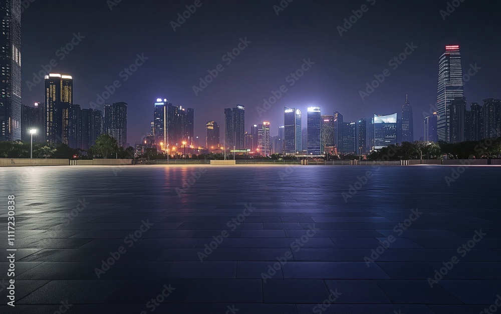 Obraz premium city skyline at night 