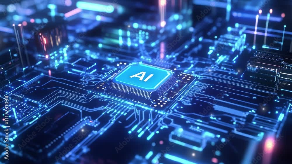 Futuristic technology and digital concept. Abstract chip with Futuristic technology and digital concept. Abstract chip with