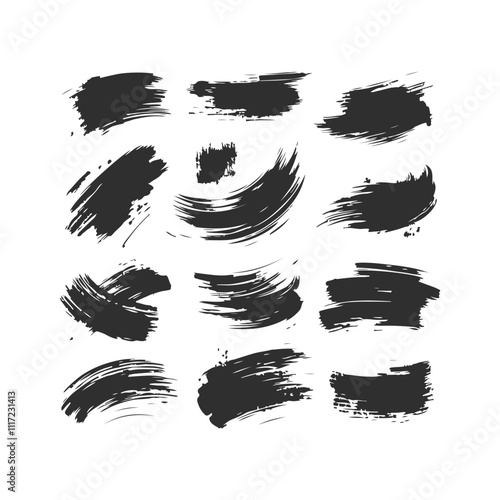 Brush Stroke Set Vector Design Illustration