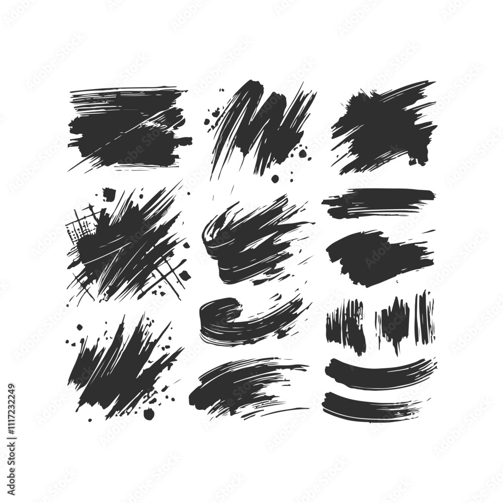 Brush Stroke Set Vector Design Illustration Brush Stroke Set Vector Design Illustration