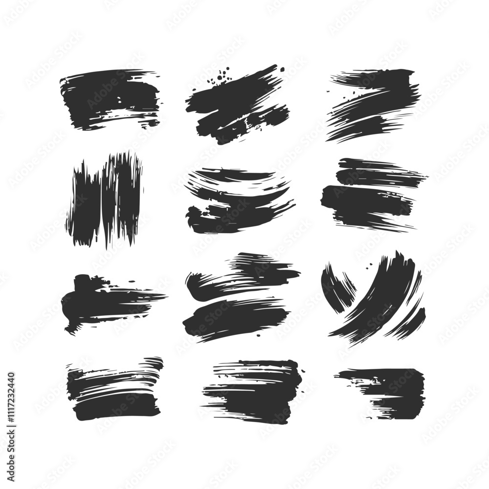 Brush Stroke Set Vector Design Illustration Brush Stroke Set Vector Design Illustration