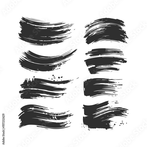 Brush Stroke Set Vector Design Illustration