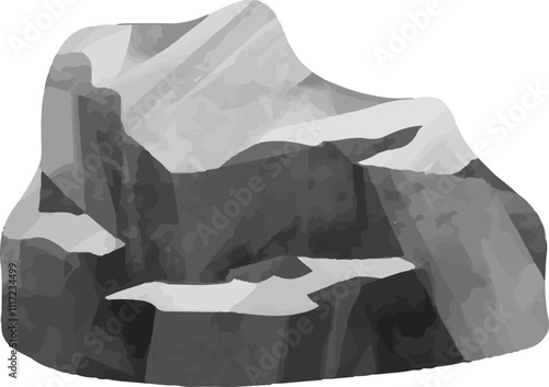 clip art illustration of mineral golds stones rocks for landscape background asset