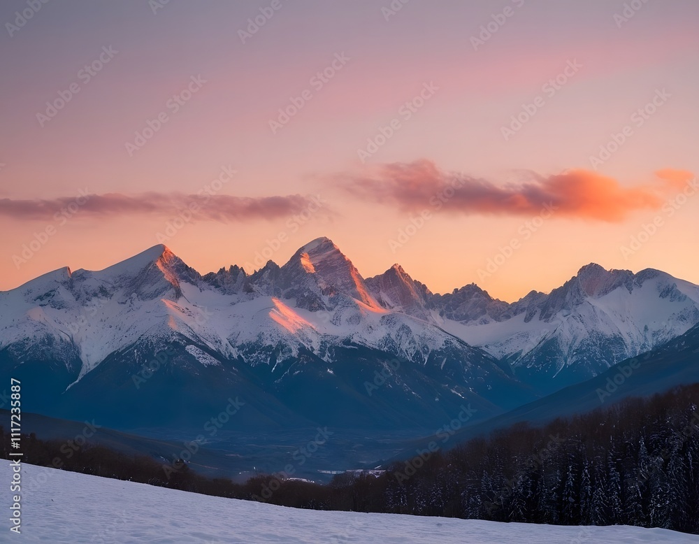 sunset in the mountains Snow-covered mountain peak illuminated by the sunrise, showcasing a stunning natural landscape with vibrant colors in a serene winter scene. iceberg sunset in the mountains Snow-covered mountain peak illuminated by the sunrise, showcasing a stunning natural landscape with vibrant colors in a serene winter scene. iceberg