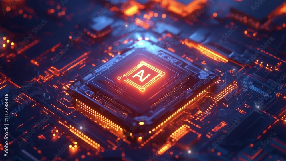 Futuristic technology and digital concept. Abstract chip with Futuristic technology and digital concept. Abstract chip with