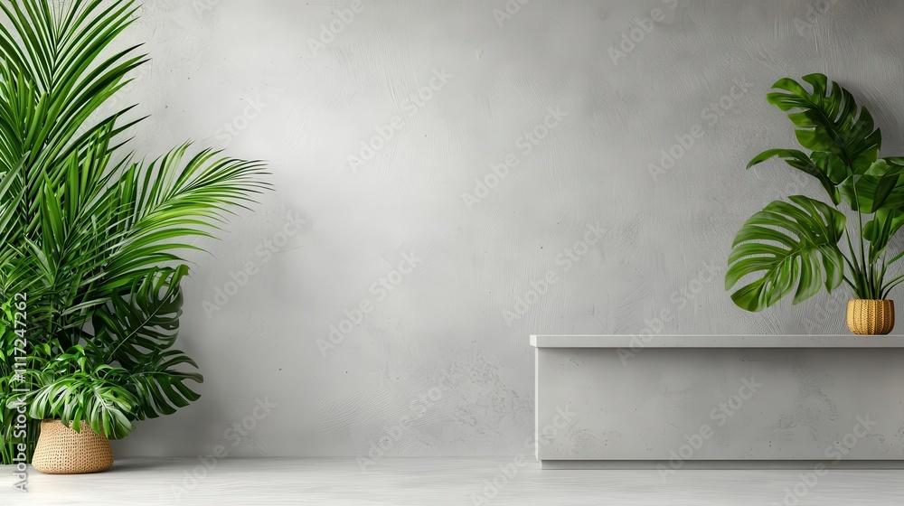 Minimalist reception with a concrete desk, soft lighting, and neutral walls for a clean, modern look, concrete desk reception, industrial, minimalist Minimalist reception with a concrete desk, soft lighting, and neutral walls for a clean, modern look, concrete desk reception, industrial, minimalist